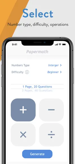 Game screenshot Paper Math: Print Worksheets apk