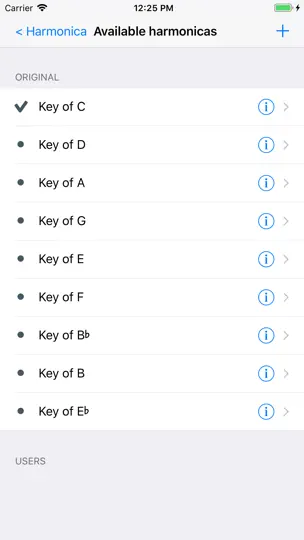 Captura de pantalla de Harmonica Tuner Pro en iPhone 2