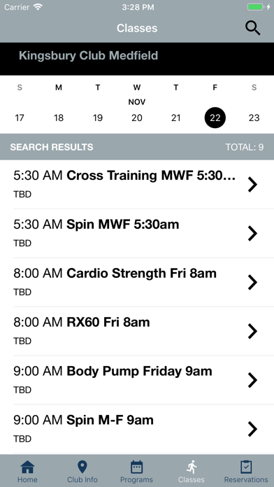 Kingsbury Club Medfield Screenshot