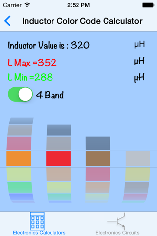 Electronics Circuit Calculator screenshot 2