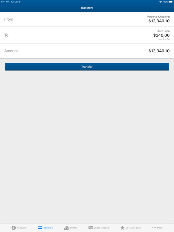 First Community CU (MO) iPad screenshot 4 - Finance app