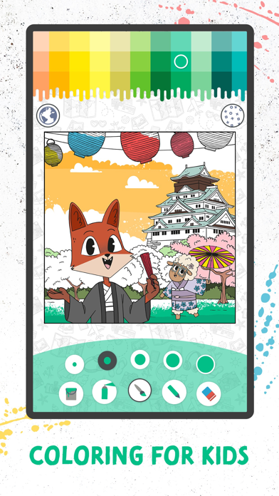 Coloring Fun with Fox & Sheep screenshot 1
