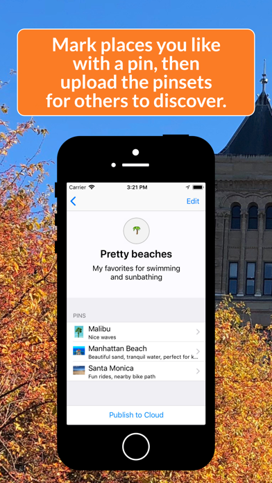 Pinsets iPhone screenshot 2 - Travel app