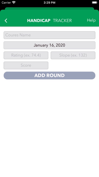 Handicap Tracker