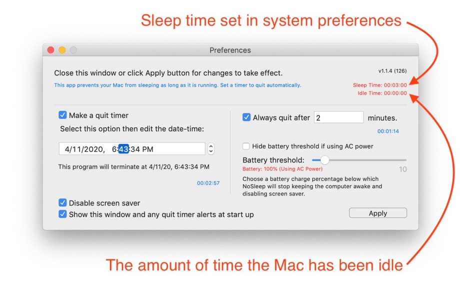 #5. NoSleep (macOS) Door: Limit Point Software