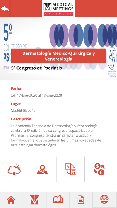 MEDICAL MEETING CALENDAR Screenshot