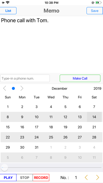 CallPhoneCall - Telephone Memo screenshot 2