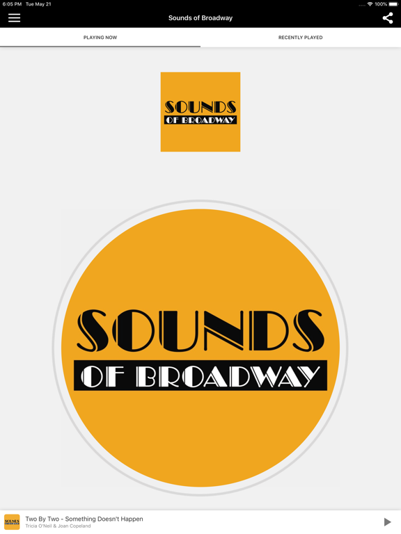 Sounds of Broadway iPad screenshot 1 - Music app