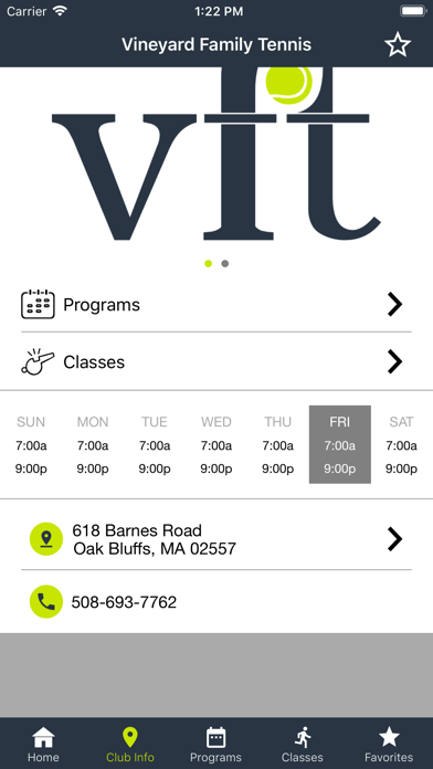 Vineyard Family Tennis Screenshot