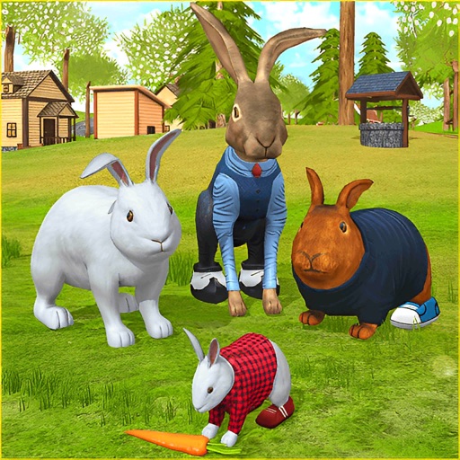 Cute Rabbit Family Adventure