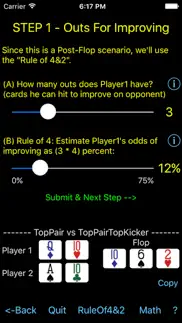 poker odds teacher iphone screenshot 2