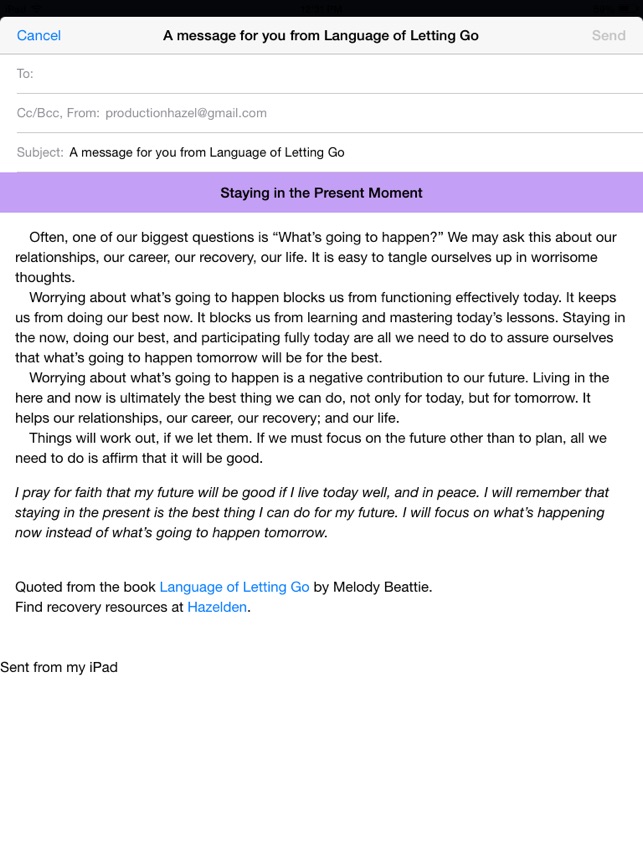 âThe Language of Letting Go âThe Language of Letting Go