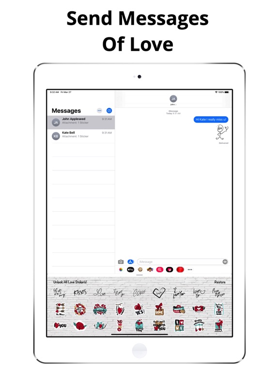 Screenshot #4 pour Love Stickers Share Feelings