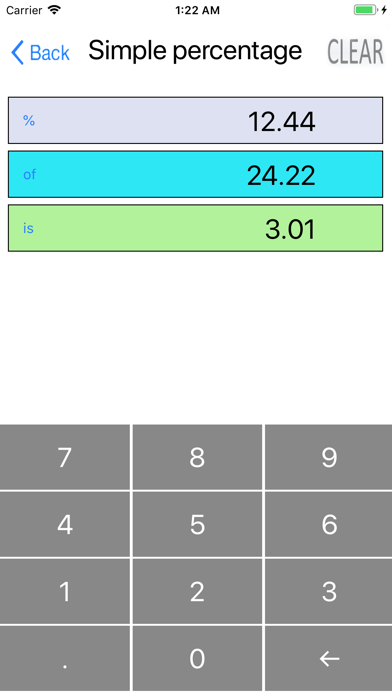 Screenshot #2 pour Simple percentage calculator