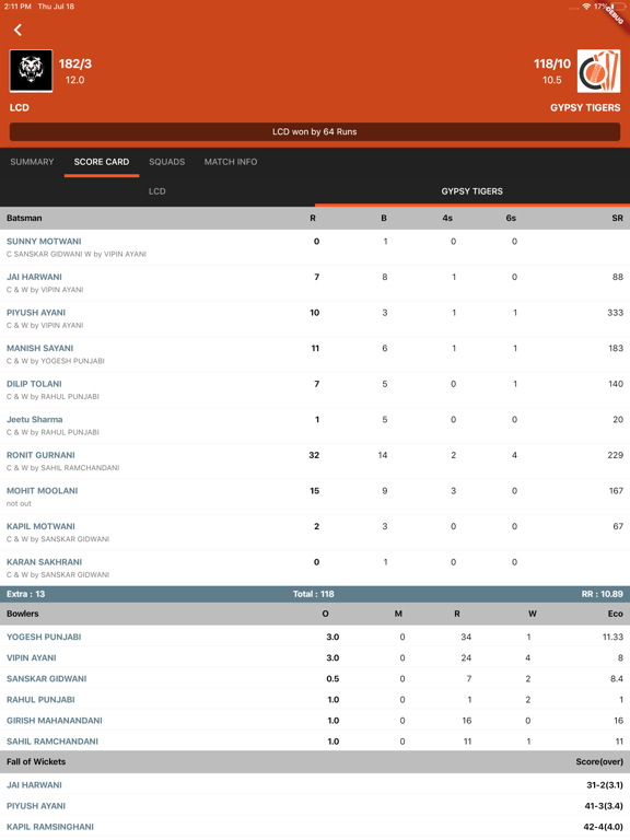 Screenshot #4 pour CricMania Live Scoring