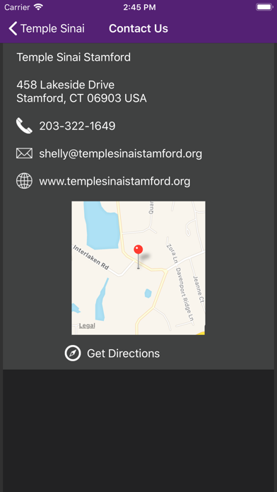 Screenshot #3 pour Temple Sinai ~ Stamford