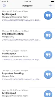 entry for google meet hangouts iphone screenshot 1