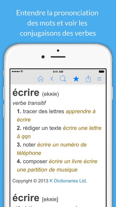 Dictionnaire Français. Screenshot