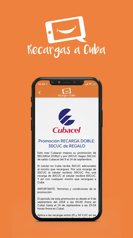 Recargas a Cuba
