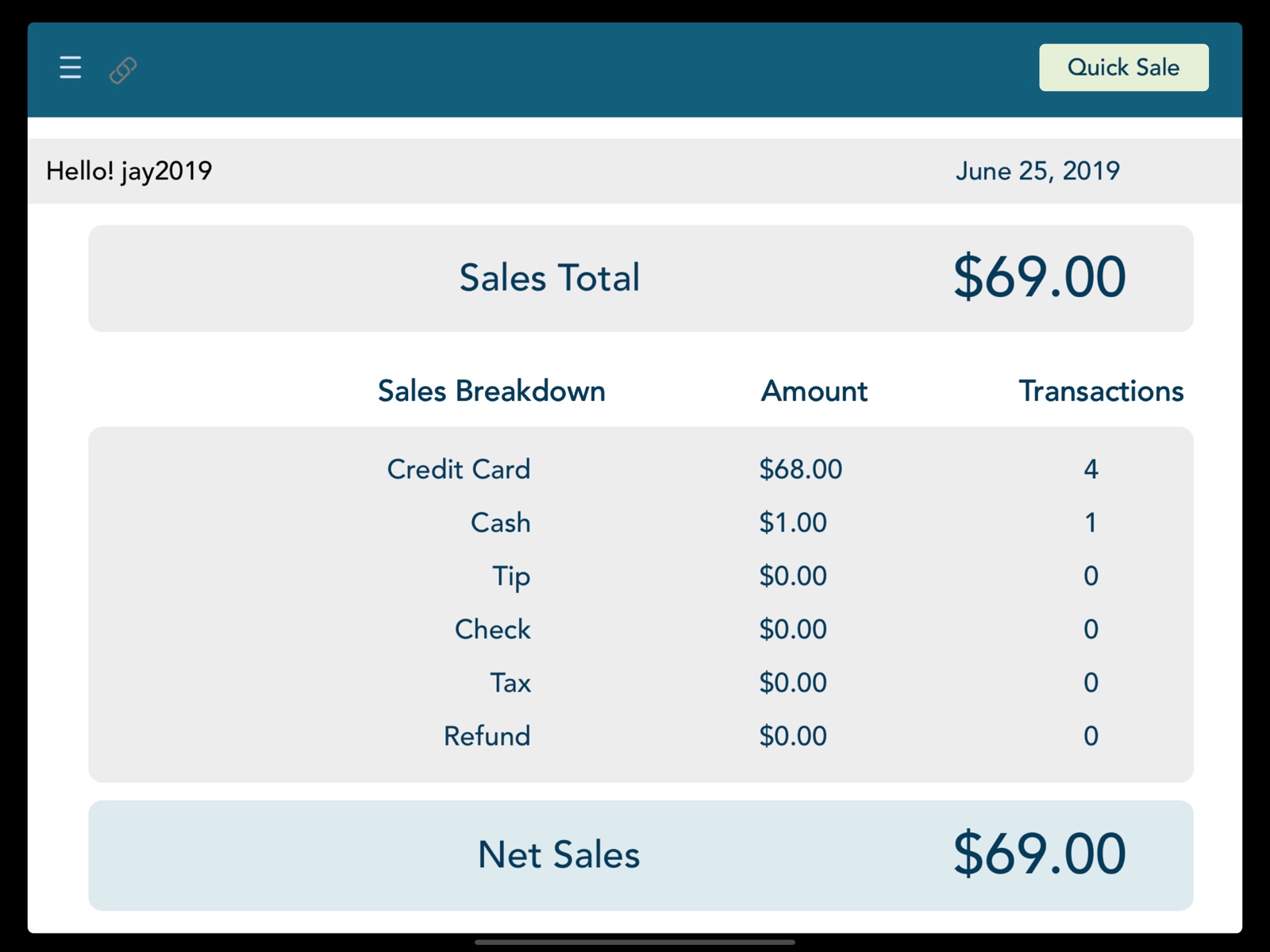 USAePay RetailPOS ipad screenshot 1
