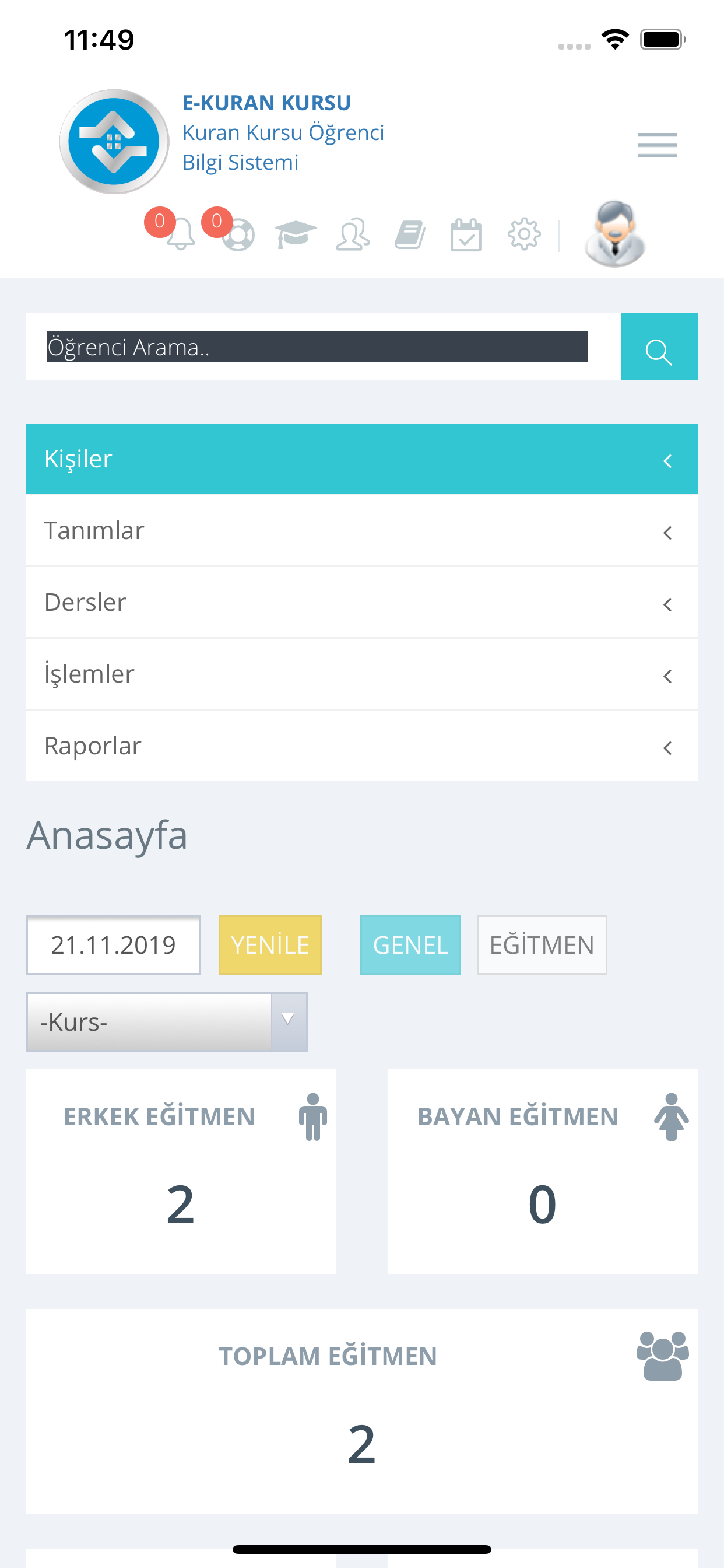e-Kurankursu Öğrenci Bilgi Sis screenshot 4