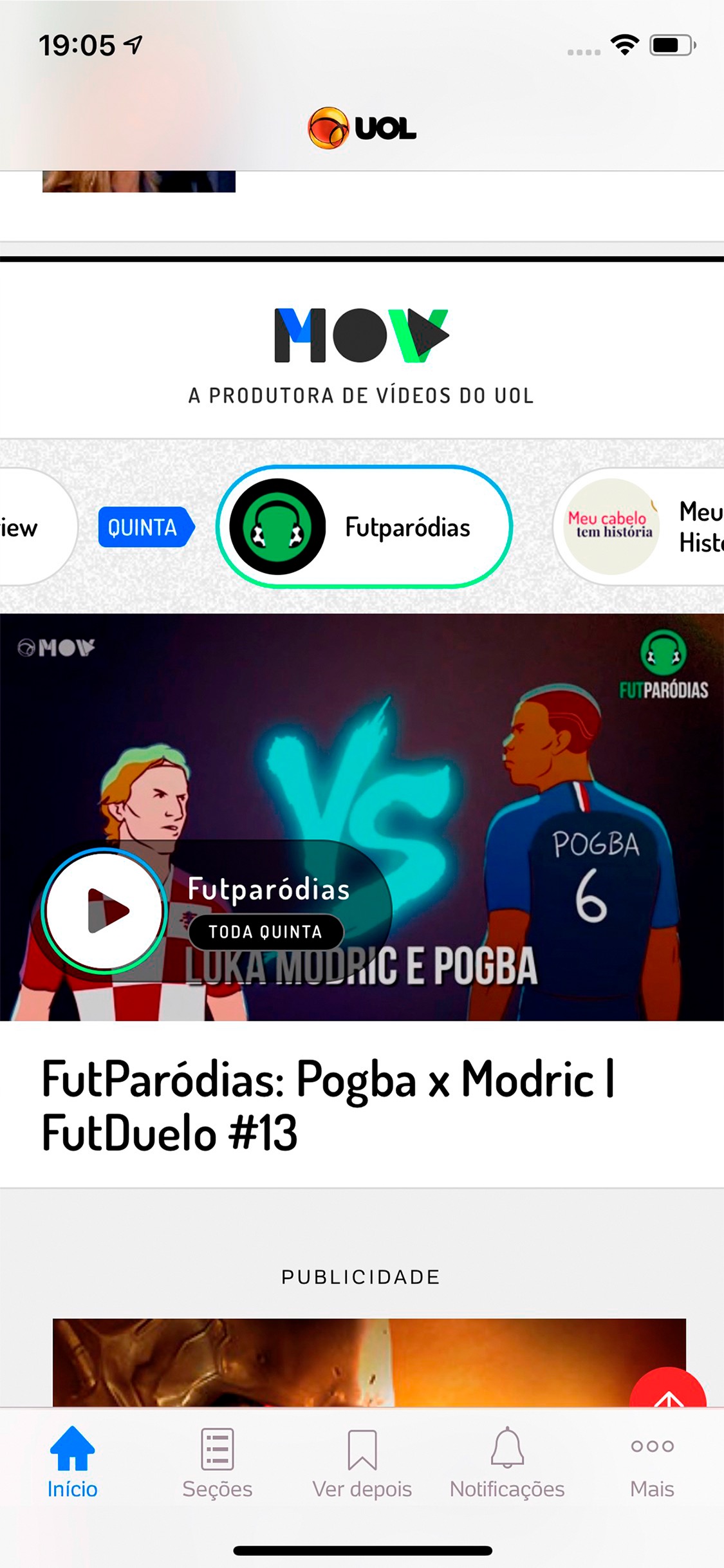 Screenshot do app UOL - Notícias em Tempo Real