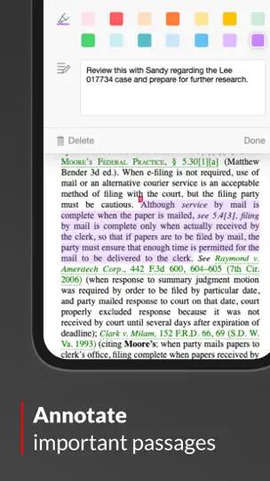 Captura de pantalla de LexisNexis® Digital Library en iPhone 4