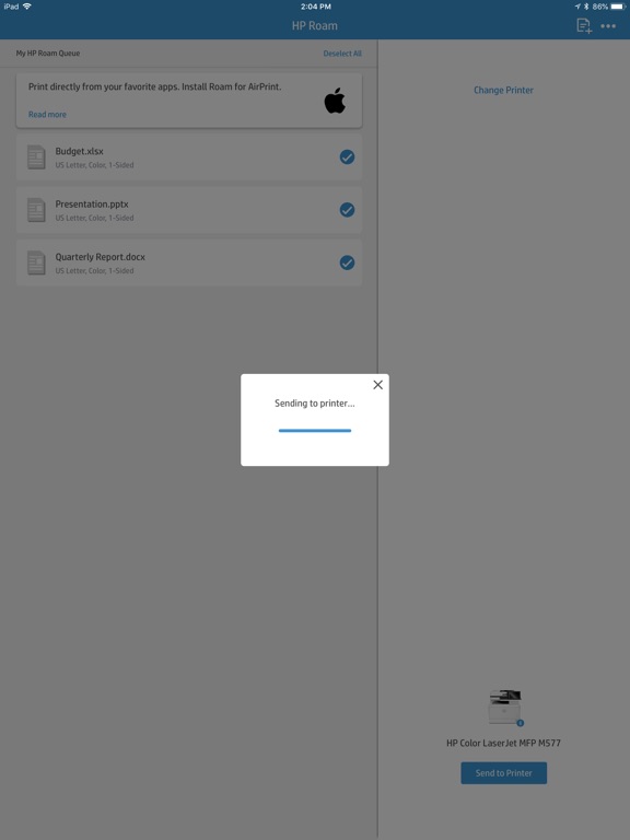 HP Roam iPad screenshot 4 - Business app