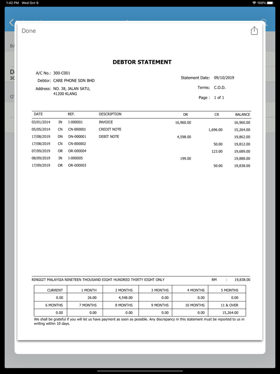 Screenshot #5 pour iAutoCount Lite
