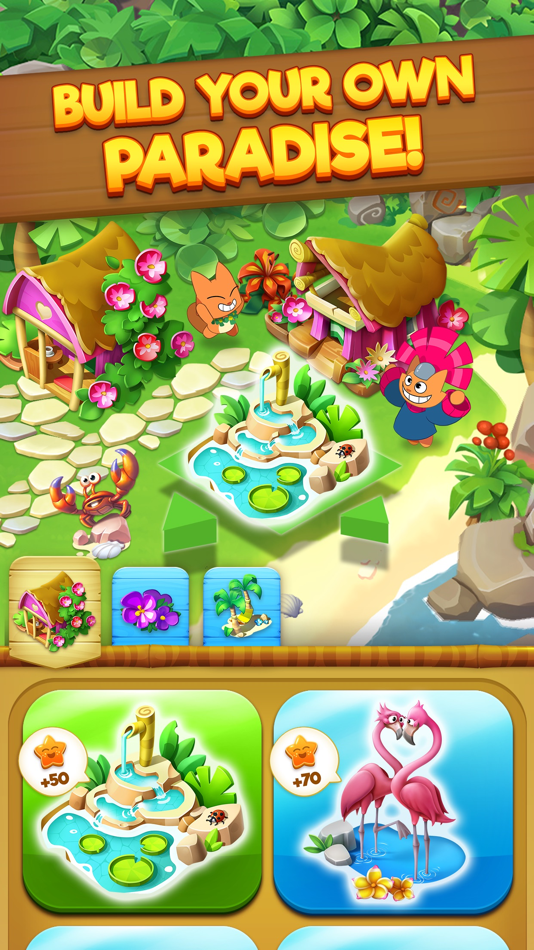 #5. Tropicats: Match 3 Puzzle Game (iOS) By: wooga