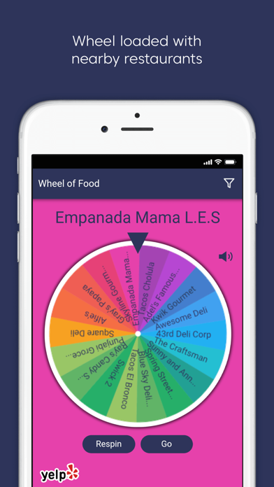 Wheel of Food app screenshot