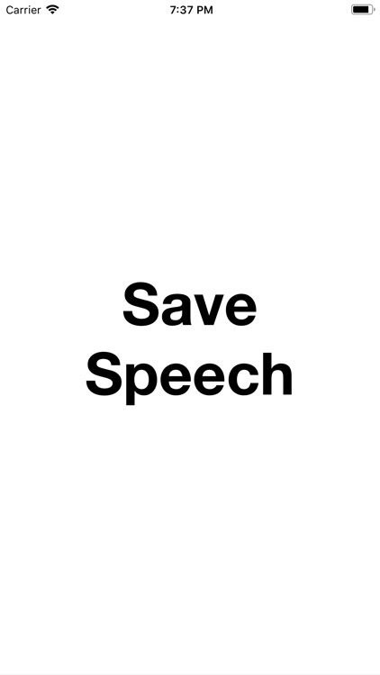 Save Speech