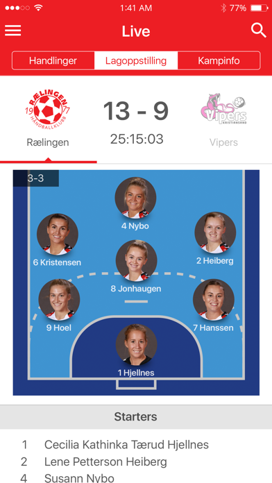 RHK Håndball Screenshot