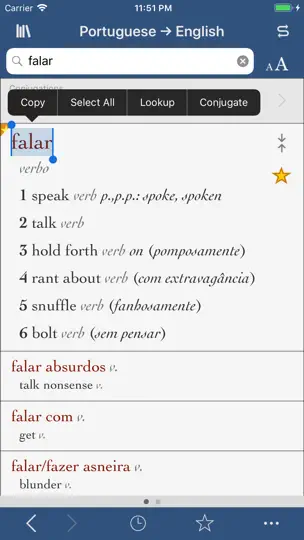 Ultralingua Portuguese-English iPhone-skjermbilde 1