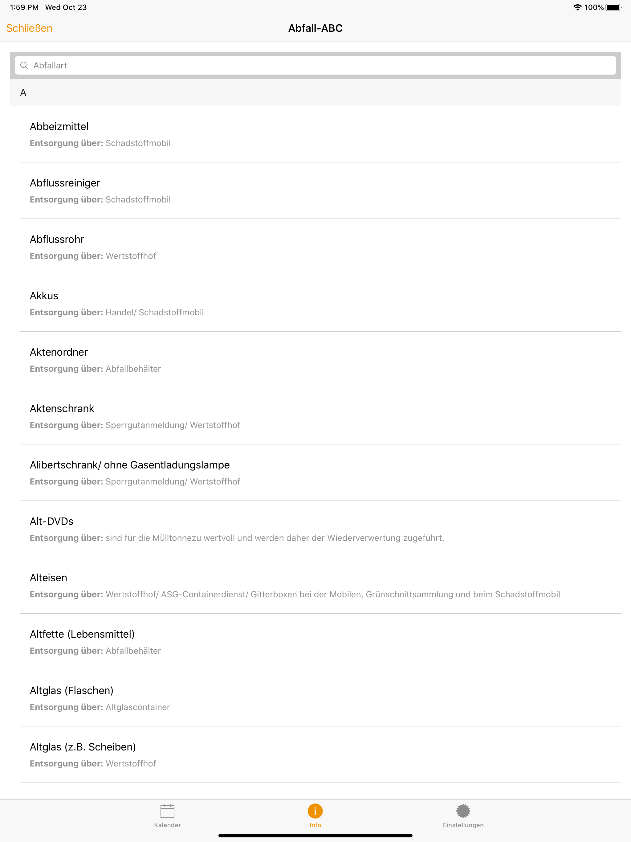 Stadt Wesel – Abfall App