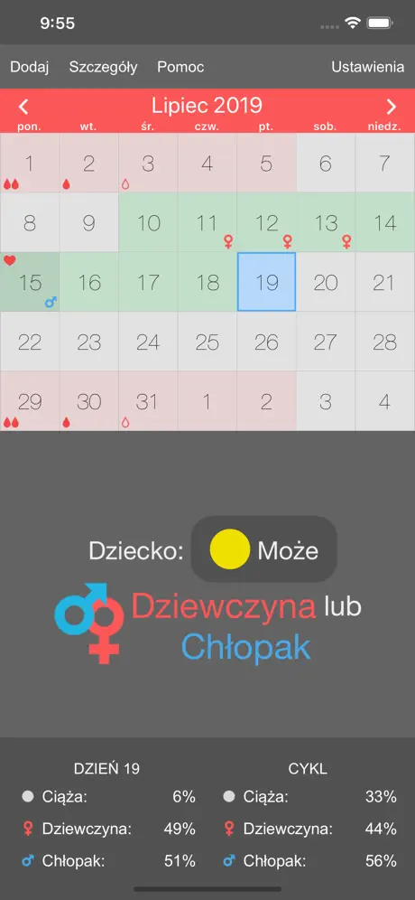 Kalkulator miesiączkowy