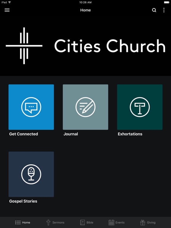 Cities Church iPad screenshot 1 - Lifestyle app