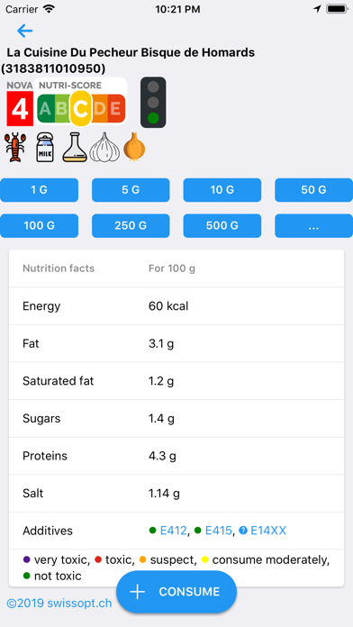 DetoxMe - analyze what you eat Screenshot