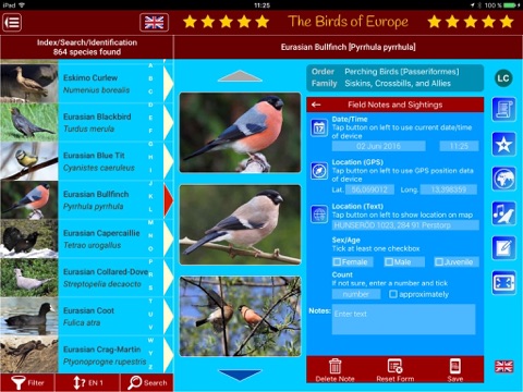 Birds of Europe - náhled