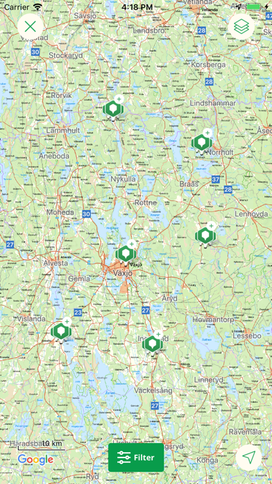 Växjö Naturkarta Screenshot