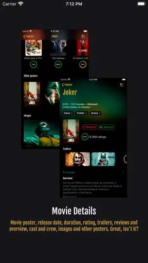 Capture d'écran de Movie Premieres sur iPhone 5