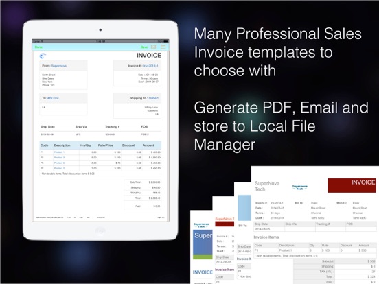 Retail Store Manager: Invoice iPad screenshot