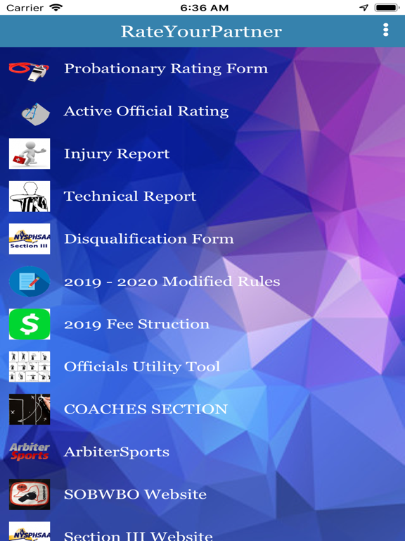 RateYourPartner iPad screenshot 1 - Sports app