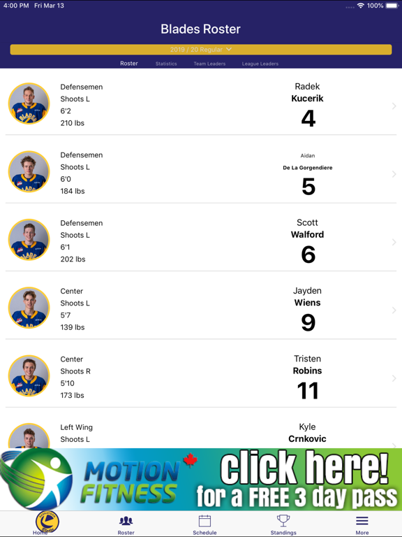 Screenshot #6 pour Saskatoon Blades Official App
