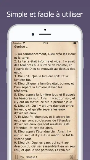 Capture d'écran de La Bible Louis Segond Version sur iPhone 1