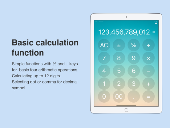Photo Calc - Simple Calculator iPad screenshot