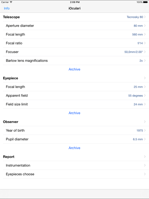 Screenshot #4 pour iOculari - Telescope