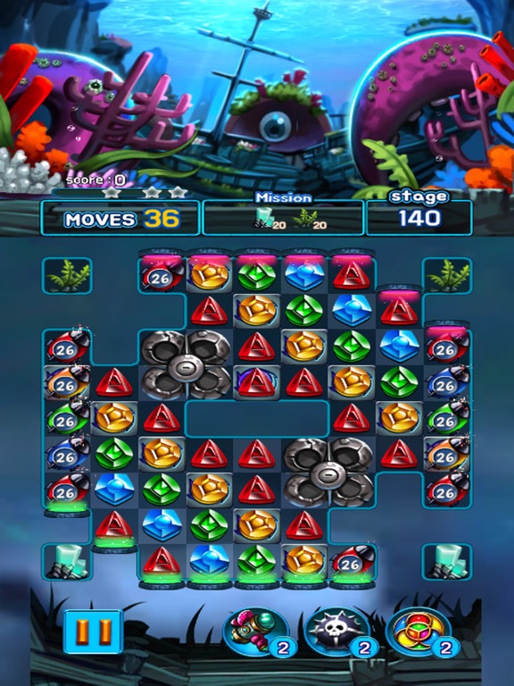 Jewel Kraken: Match3 puzzle iPad screenshot