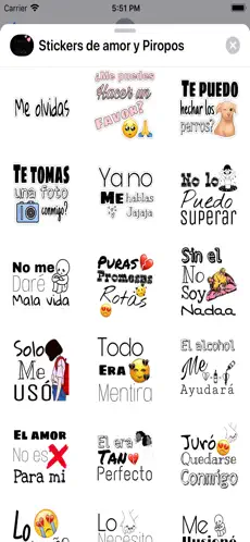 Screenshot 3 Stickers Amor y Piropos Frases iphone