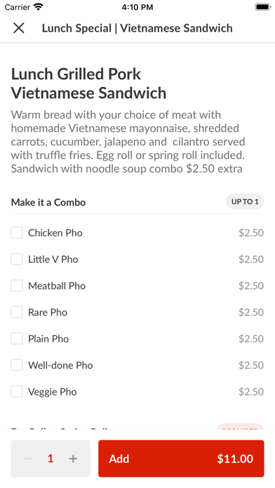 Little V Vietnamese Bistro Screenshot